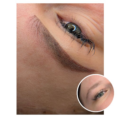 Makijaż permanentny brwi - efekt combo